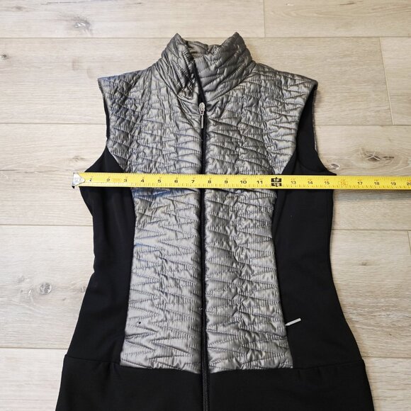 ANATOMIE Gray Black Puffer Vest Women Sz XS Quilted Full Zip Sleeveless READ - Picture 4 of 9